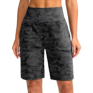 imageG Gradual Bermuda Shorts for Women 9 High Waisted 2 Big Pockets Long Knee Length Shorts for Workout Athletic Casual SummerGrey Camo