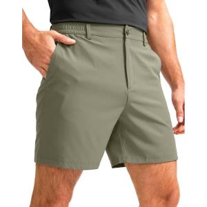 imageG Gradual Mens Casual Shorts 7 Lightweight Golf Shorts for Men Stretch with 3 Pockets Quick Dry Breathable Work ShortsGrey Sage