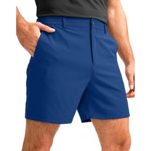 imageG Gradual Mens Casual Shorts 7 Lightweight Golf Shorts for Men Stretch with 3 Pockets Quick Dry Breathable Work ShortsRoyal Blue