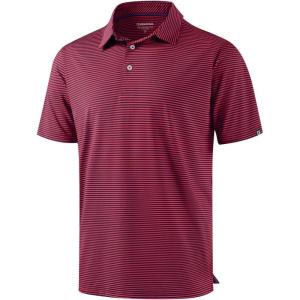 imageG Gradual Mens Golf Shirt Dry Fit Moisture Wicking Performance Short Sleeve Striped Polo Shirts for Men Dressy CasualRed Navy Stripe