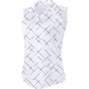 imageG Gradual Sleeveless Golf Shirts for Women Collared V Neck Tennis Tank Top Cooling Polo UPF 50 Quick Dry LightweightBlack Lines