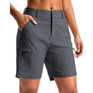 imageG Gradual Womens 7 Hiking Cargo Shorts Quick Dry Lightweight Golf Outdoor Work Summer Travel Shorts with PocketsDeep Grey
