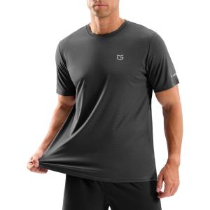 imageMens Workout Breathable Grid TShirts Dry Fit UPF 50 Sun Shirts Lightweight Cooling Tee for Athletic Running HikingIron Grey