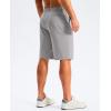 imageG Gradual Mens Golf Shorts 11 Long with 4 Pockets Lightweight Knee Length Elastic Waist Quick Dry Casual Dress Work Shorts Light Grey XL