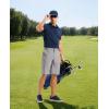 imageG Gradual Mens Golf Shorts 11 Long with 4 Pockets Lightweight Knee Length Elastic Waist Quick Dry Casual Dress Work Shorts Light Grey XL