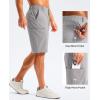 imageG Gradual Mens Golf Shorts 11 Long with 4 Pockets Lightweight Knee Length Elastic Waist Quick Dry Casual Dress Work Shorts Light Grey XL