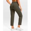 imageG Gradual Petite Pants for Women 2426 Ankle Pants 2 Pockets Stretchy 78 Sweatpants for Golf Travel Athletic CasualArmy Green