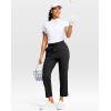 imageG Gradual Petite Pants for Women 2426 Ankle Pants 2 Pockets Stretchy 78 Sweatpants for Golf Travel Athletic CasualBlack
