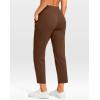 imageG Gradual Petite Pants for Women 2426 Ankle Pants 2 Pockets Stretchy 78 Sweatpants for Golf Travel Athletic CasualBrown