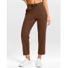 imageG Gradual Petite Pants for Women 2426 Ankle Pants 2 Pockets Stretchy 78 Sweatpants for Golf Travel Athletic CasualBrown