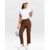 imageG Gradual Petite Pants for Women 2426 Ankle Pants 2 Pockets Stretchy 78 Sweatpants for Golf Travel Athletic CasualBrown