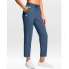 imageG Gradual Petite Pants for Women 2426 Ankle Pants 2 Pockets Stretchy 78 Sweatpants for Golf Travel Athletic CasualDark Blue