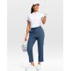 imageG Gradual Petite Pants for Women 2426 Ankle Pants 2 Pockets Stretchy 78 Sweatpants for Golf Travel Athletic CasualDark Blue