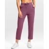 imageG Gradual Petite Pants for Women 2426 Ankle Pants 2 Pockets Stretchy 78 Sweatpants for Golf Travel Athletic CasualDark Pink