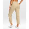 imageG Gradual Petite Pants for Women 2426 Ankle Pants 2 Pockets Stretchy 78 Sweatpants for Golf Travel Athletic CasualKhaki