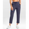 imageG Gradual Petite Pants for Women 2426 Ankle Pants 2 Pockets Stretchy 78 Sweatpants for Golf Travel Athletic CasualNavy