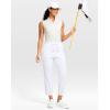 imageG Gradual Petite Pants for Women 2426 Ankle Pants 2 Pockets Stretchy 78 Sweatpants for Golf Travel Athletic CasualWhite
