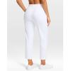 imageG Gradual Petite Pants for Women 2426 Ankle Pants 2 Pockets Stretchy 78 Sweatpants for Golf Travel Athletic CasualWhite