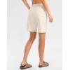 imageG Gradual Womens High Waisted 9 Bermuda Shorts with Zipper Pockets Athletic Workout Long Shorts for Women Knee LengthBeige