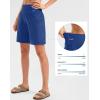 imageG Gradual Womens High Waisted 9 Bermuda Shorts with Zipper Pockets Athletic Workout Long Shorts for Women Knee LengthBlue