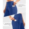 imageG Gradual Womens High Waisted 9 Bermuda Shorts with Zipper Pockets Athletic Workout Long Shorts for Women Knee LengthBlue