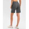 imageG Gradual Womens High Waisted 9 Bermuda Shorts with Zipper Pockets Athletic Workout Long Shorts for Women Knee LengthCharcoal