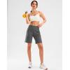 imageG Gradual Womens High Waisted 9 Bermuda Shorts with Zipper Pockets Athletic Workout Long Shorts for Women Knee LengthCharcoal