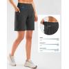 imageG Gradual Womens High Waisted 9 Bermuda Shorts with Zipper Pockets Athletic Workout Long Shorts for Women Knee LengthDark Grey