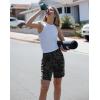 imageG Gradual Womens High Waisted 9 Bermuda Shorts with Zipper Pockets Athletic Workout Long Shorts for Women Knee LengthGrey Camo