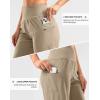 imageG Gradual Womens High Waisted 9 Bermuda Shorts with Zipper Pockets Athletic Workout Long Shorts for Women Knee LengthKhaki