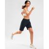 imageG Gradual Womens High Waisted 9 Bermuda Shorts with Zipper Pockets Athletic Workout Long Shorts for Women Knee LengthNavy