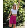 imageG Gradual Womens High Waisted 9 Bermuda Shorts with Zipper Pockets Athletic Workout Long Shorts for Women Knee LengthRose