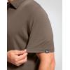 imageMens Golf Shirt Grid Lightweight Short Sleeve Dry Fit Moisture Wicking Performance Athletic Collared Polo Shirts for MenBrown