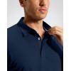 imageMens Golf Shirt Grid Lightweight Short Sleeve Dry Fit Moisture Wicking Performance Athletic Collared Polo Shirts for MenNavy Blue