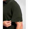 imageMens Golf Shirt Grid Lightweight Short Sleeve Dry Fit Moisture Wicking Performance Athletic Collared Polo Shirts for MenOlive Green