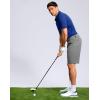 imageMens Golf Shirt Grid Lightweight Short Sleeve Dry Fit Moisture Wicking Performance Athletic Collared Polo Shirts for MenRoyal Blue