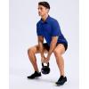imageMens Golf Shirt Grid Lightweight Short Sleeve Dry Fit Moisture Wicking Performance Athletic Collared Polo Shirts for MenRoyal Blue