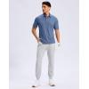 imageMens Golf Shirt Grid Lightweight Short Sleeve Dry Fit Moisture Wicking Performance Athletic Collared Polo Shirts for MenSlate Blue