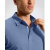 imageMens Golf Shirt Grid Lightweight Short Sleeve Dry Fit Moisture Wicking Performance Athletic Collared Polo Shirts for MenSlate Blue