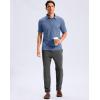 imageMens Golf Shirt Grid Lightweight Short Sleeve Dry Fit Moisture Wicking Performance Athletic Collared Polo Shirts for MenSlate Blue