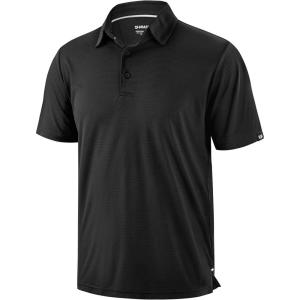 imageMens Golf Shirt Grid Lightweight Short Sleeve Dry Fit Moisture Wicking Performance Athletic Collared Polo Shirts for MenBlack