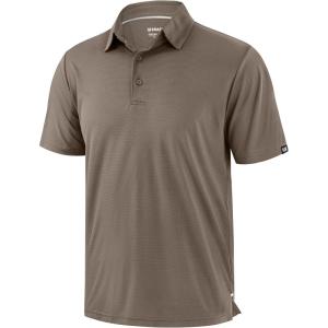 imageMens Golf Shirt Grid Lightweight Short Sleeve Dry Fit Moisture Wicking Performance Athletic Collared Polo Shirts for MenBrown