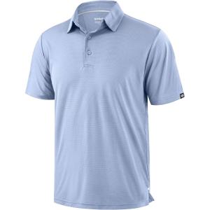 imageMens Golf Shirt Grid Lightweight Short Sleeve Dry Fit Moisture Wicking Performance Athletic Collared Polo Shirts for MenLight Blue