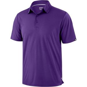 imageMens Golf Shirt Grid Lightweight Short Sleeve Dry Fit Moisture Wicking Performance Athletic Collared Polo Shirts for MenPurple