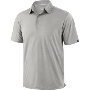 imageMens Golf Shirt Grid Lightweight Short Sleeve Dry Fit Moisture Wicking Performance Athletic Collared Polo Shirts for MenWarm Gray