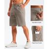 imageG Gradual Mens Golf Shorts 11 Long with 4 Pockets Lightweight Knee Length Elastic Waist Quick Dry Casual Dress Work Shorts Stone Grey XL