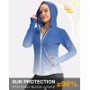 imageG Gradual Womens UPF 50 Sun Protection Hoodie Jacket Lightweight Zip Up Jackets Long Sleeve Shirts for Women Hiking OutdoorBlueWhite Gradient