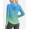 imageG Gradual Womens UPF 50 Sun Protection Hoodie Jacket Lightweight Zip Up Jackets Long Sleeve Shirts for Women Hiking OutdoorGreenYellow Gradient