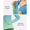 imageG Gradual Womens UPF 50 Sun Protection Hoodie Jacket Lightweight Zip Up Jackets Long Sleeve Shirts for Women Hiking OutdoorGreenYellow Gradient