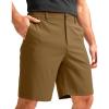 imageG Gradual Mens Casual Shorts 9 Lightweight Golf Shorts for Men Stretch with 3 Pockets Quick Dry Breathable Work ShortsDark BrownL